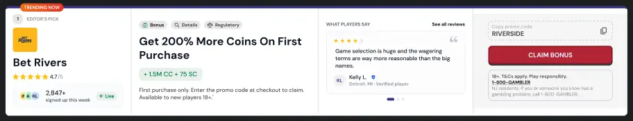 UNICORN CTA card, social proof variant desktop with signup ticker